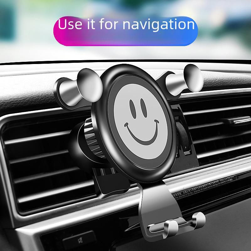 Uniwersalny uchwyt samochodowy na telefon z wylotem powietrza o konstrukcji grawitacyjnej do nawigacji i telefonów komórkowych