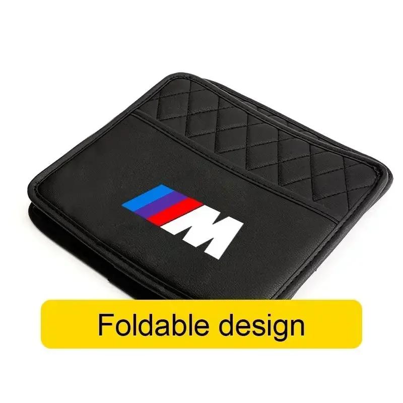 Car Back Seat Storage Bag Organizer Box Emblem Accessories For BMW E46 E39 E53 E36 F22 E87 E90 E91 E92 E65 X5 X3 1 3 5 7 Series