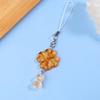 Y2K Sweet Mobile Phone Lanyard Key Chain Leaf Clover Pendant Sunny Doll Phone Charms  Couple Gifts