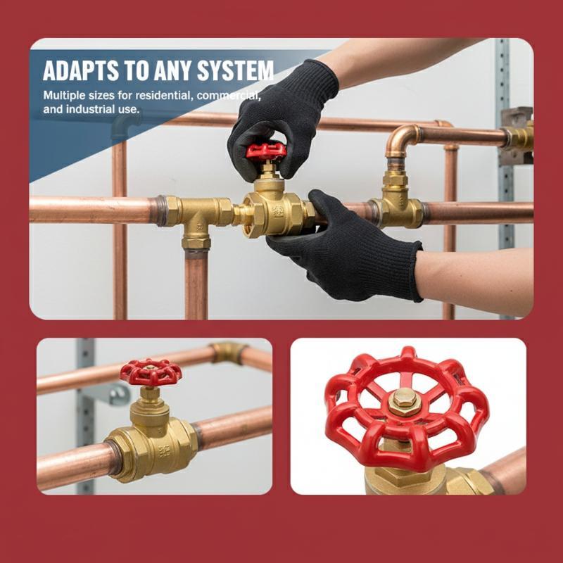 1Pcs Female Thread Brass Gate Valve 1/2" 3/4" 1" Water Valve Switch Valve