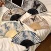 Butterfly Silk Folding Fan Bamboo Frame Decorative Hand Fan Retro Handheld  Fan  Home Decoration