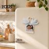 Kitchen Fridge Magnets Couple Swan Shape Refrigerator Magnet, 3D Resin White Magnet Decorative for Whiteboard Locker Door Long-lasting Magnetic