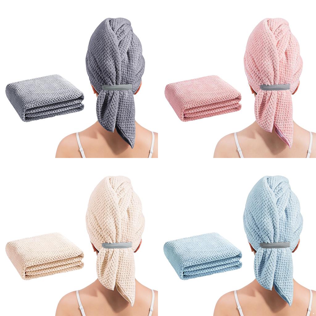 Thick Quick-Dry Hair Turban for Women, Extra Large Absorbent Shower Cap, Drying Towel Wrap for Long or Thick Wet Hair