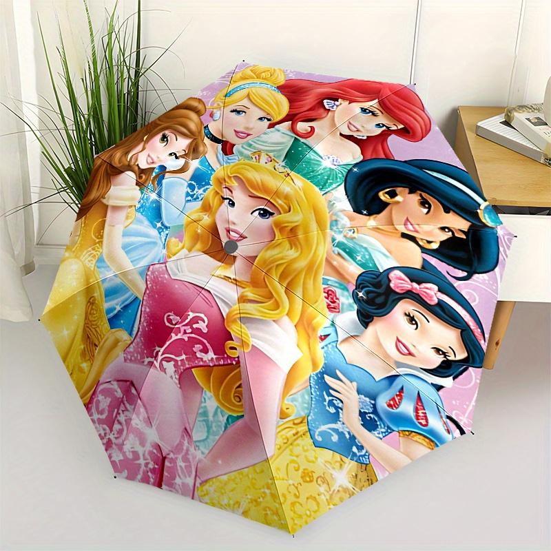 

Princesses, Disney Automatic Opening and Closing Umbrella, Compact Travel Umbrella, Lightweight and Portable, Suitable for Beach Commuting B
