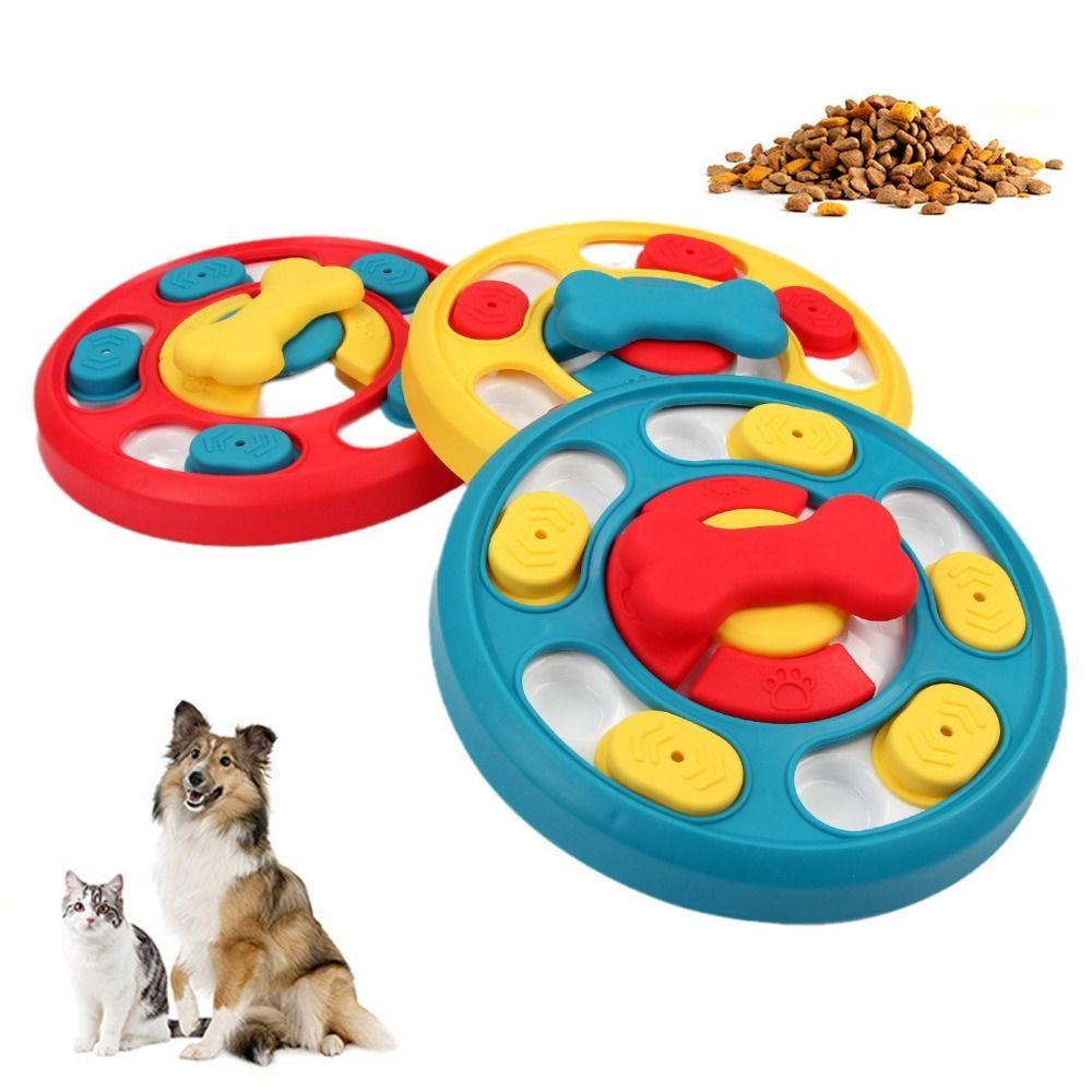 Durable Pet Slow Food Bowl Interactive Pet Puzzle Toy Multi-use Dog Turntable  Pet Food Dispenser