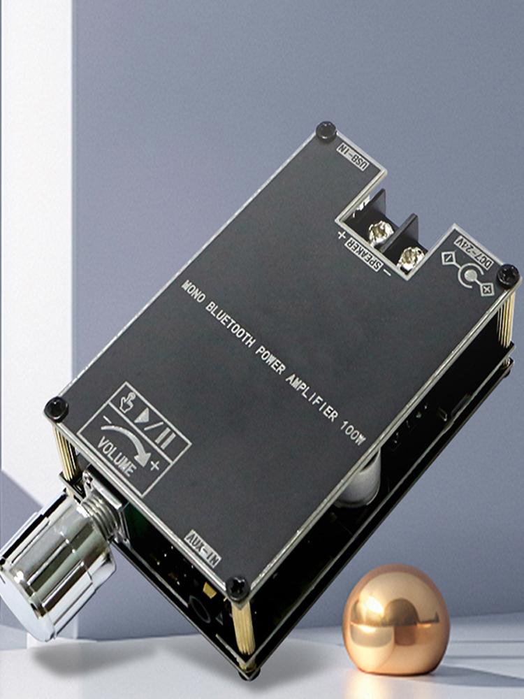 ZK-1001B Mono 100W BT Audio Power Amplifier Module Bluetooth-Compatible 5.1 AUX TPA3116D2 Amplifier Board DC7V-24V with TWS Mode