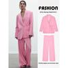 Za2025 Spring New Women Clothes Long Sleeve Blazers 5247739 High Waist Casual Trousers 3152412