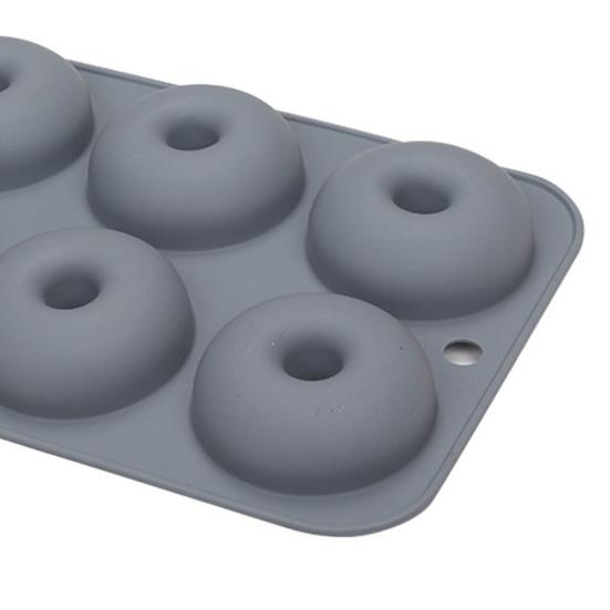 Silikon-Donut-Form für 6 Donuts Antihaft-Bagel-Backform Hitzebeständig 6-Kammer-Donut-Formen für Kuchen, Kekse, Bagels, Muffins