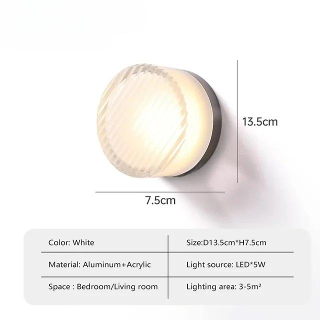 LED Lamp Amber Jelly Small Wall Sconces Bedside Room Decor Hotel Aisle Lighting Fixture