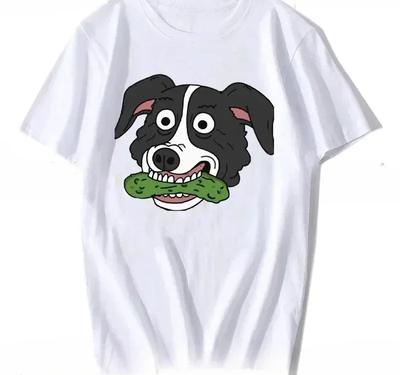 T-shirt Short Sleeved Funny Tv Adult Adultswim Mature Dog Cartoon Mr Pickles T Shirt Women Soft Collie Dog