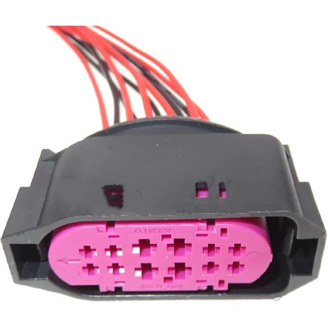 1 Set 12 Way Auto Wiring For Car Headlamp Waterproof Connector With Cables 1J0941165(1 Set With Cables)