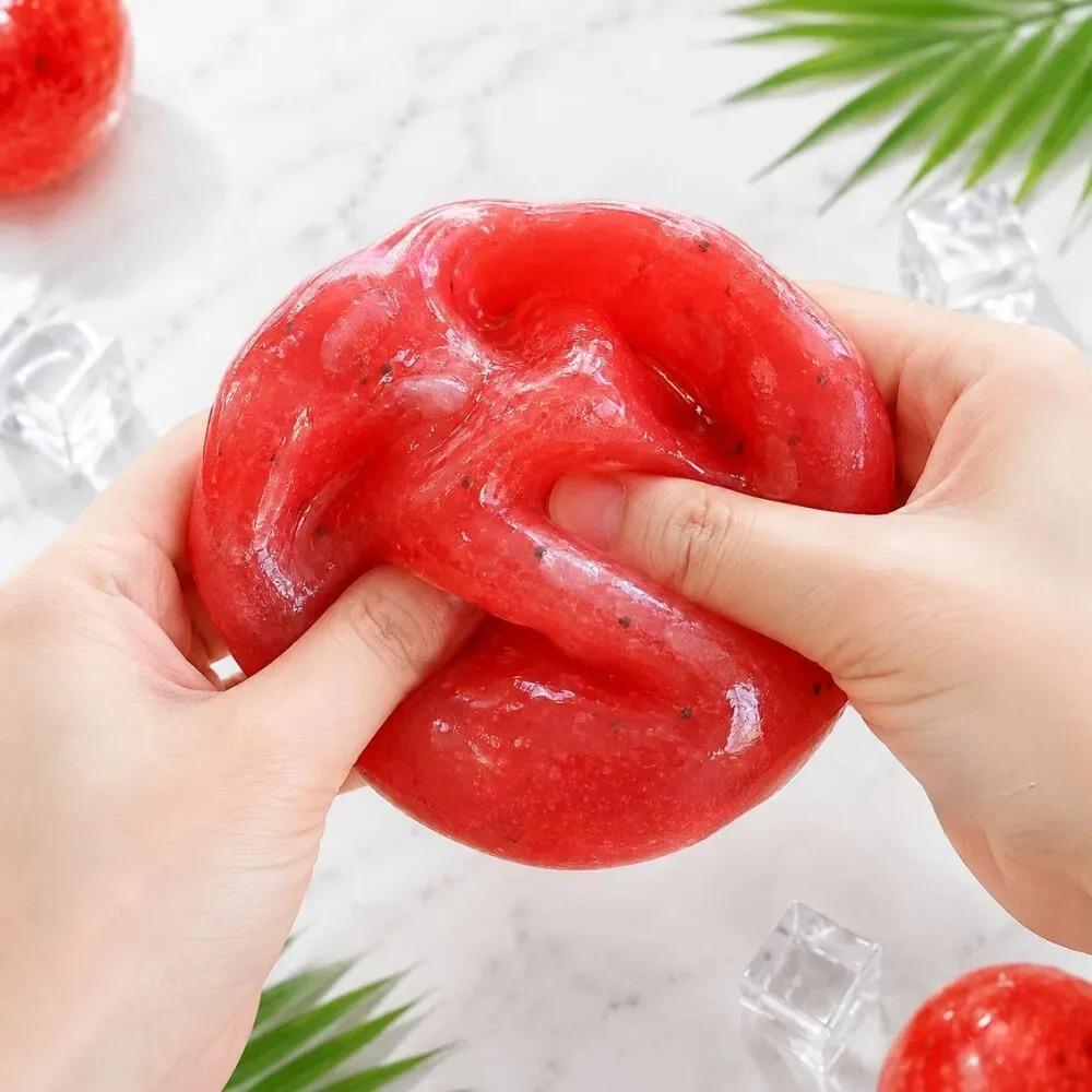 Kiwi  Watermelon Smoothie Slime Squishy Stress Relief Toy, Non-Toxic Squeezable Sensory Decompression Gift for Anxiety Relief