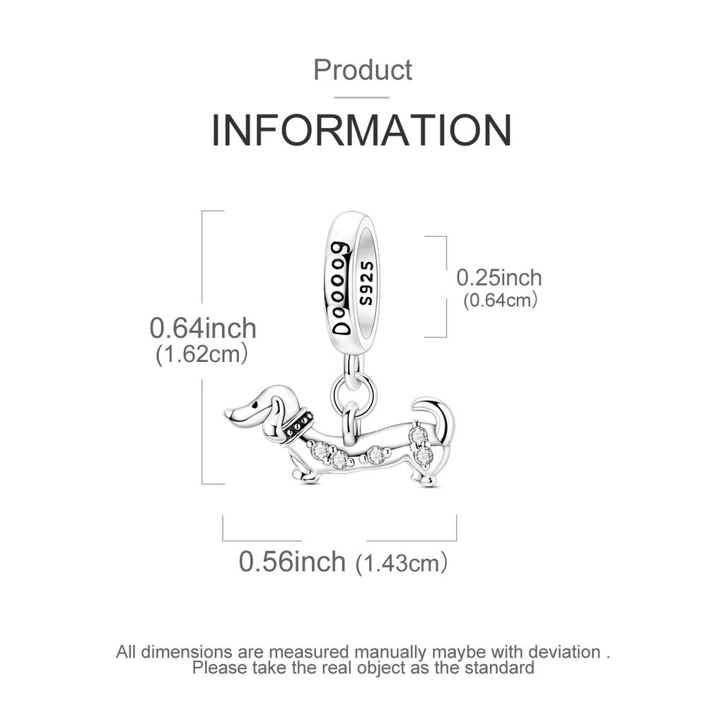 Kupfer Dackel Mit Zirkonia Anhänger Passend Armband Anhänger Perle DIY Für Damen Schmuck