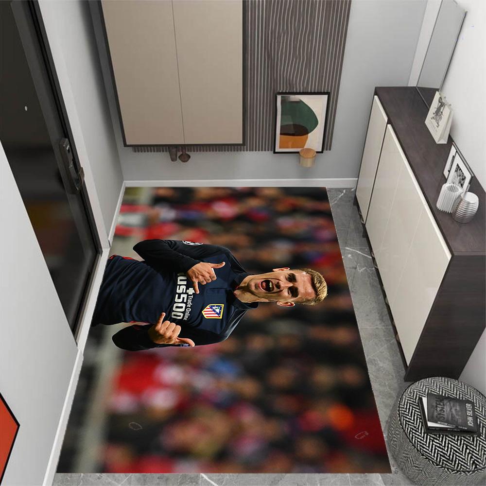 Griezmann's Jersey Floor Mat Design for Balcony Entryway Outdoor Playrooms Anti-slip Rug Anime Office Decor Wedding Party Gift