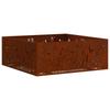 Fire Pit Brown 80 X 80 X 30 Cm Weatherproof Steel