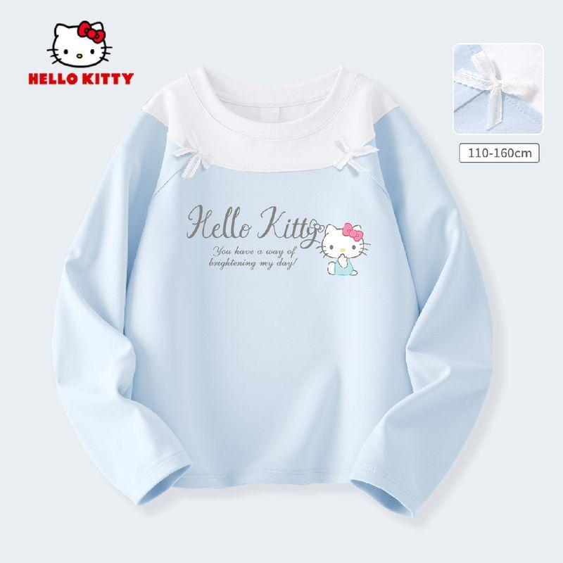 Hello Kitty Mädchen Langarmshirt, Frühling und Herbst 2026 Neuer Stil, Stylisches Langarmoberteil für Mädchen