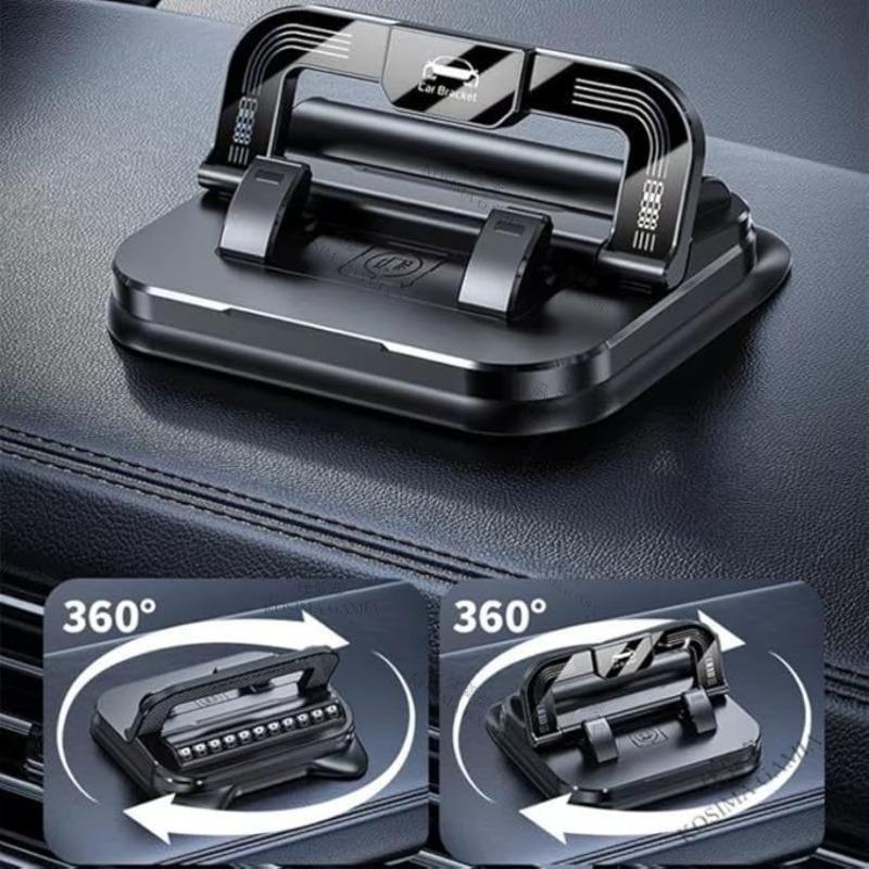 Universal Dashboard Car Phone Mount 360 Degree Rotation Phone Stand Mobile Phone Holder With Number Plate Car Accessories