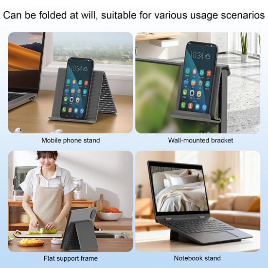 Mobile Phone Holder Rollable Portable Silicone Stand Adjustable Phone Mount for Smartphones Tablets Laptops