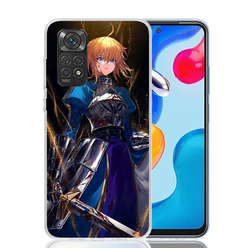 Fate Zero Stay Night Saber Phone Case For Xiaomi Redmi Note 15 14 13 12S 12 Pro Plus 11S 11E 11 11T 10S 10 Art Soft Pattern Cove