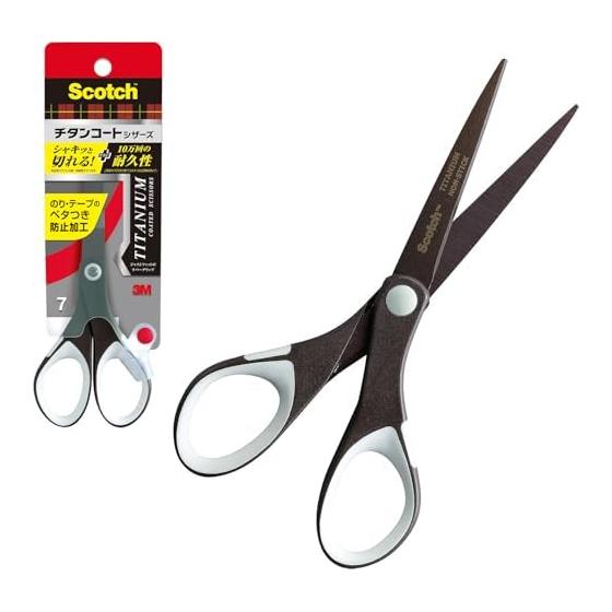 [Amazon.co.jp Exclusive] 3M Scotch Scissors, Titanium Coated Scissors, Anti-stick Treatment, Professional Specification, Blade Length 70mm, 1467W