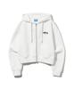 Women'S Basic Logo Zip-Up Crop Hoodie [O-White] (Ubrgd50)