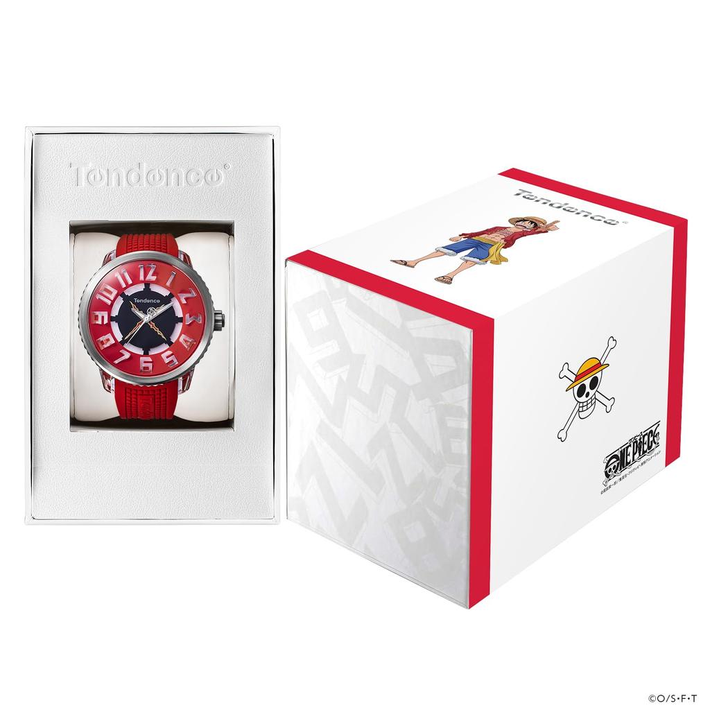 Tendence Orologio ONE PIECE Collaborazione Luffy Quarzo 10 ATM Resistenza all'Acqua Minerale Rosso TY532021, Modello, Movimento, Resistenza, Vetro, Quadrante, Unisex, [Autentico]
