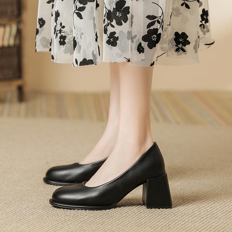 Jednoduché lodičky dámské silné podpatky dámské boty boty na dojíždění dámské profesionální lodičky dámské