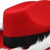 Feather Brim Cowboy Christmas Hat with Feather Brim Christmas Felt Adult Hat