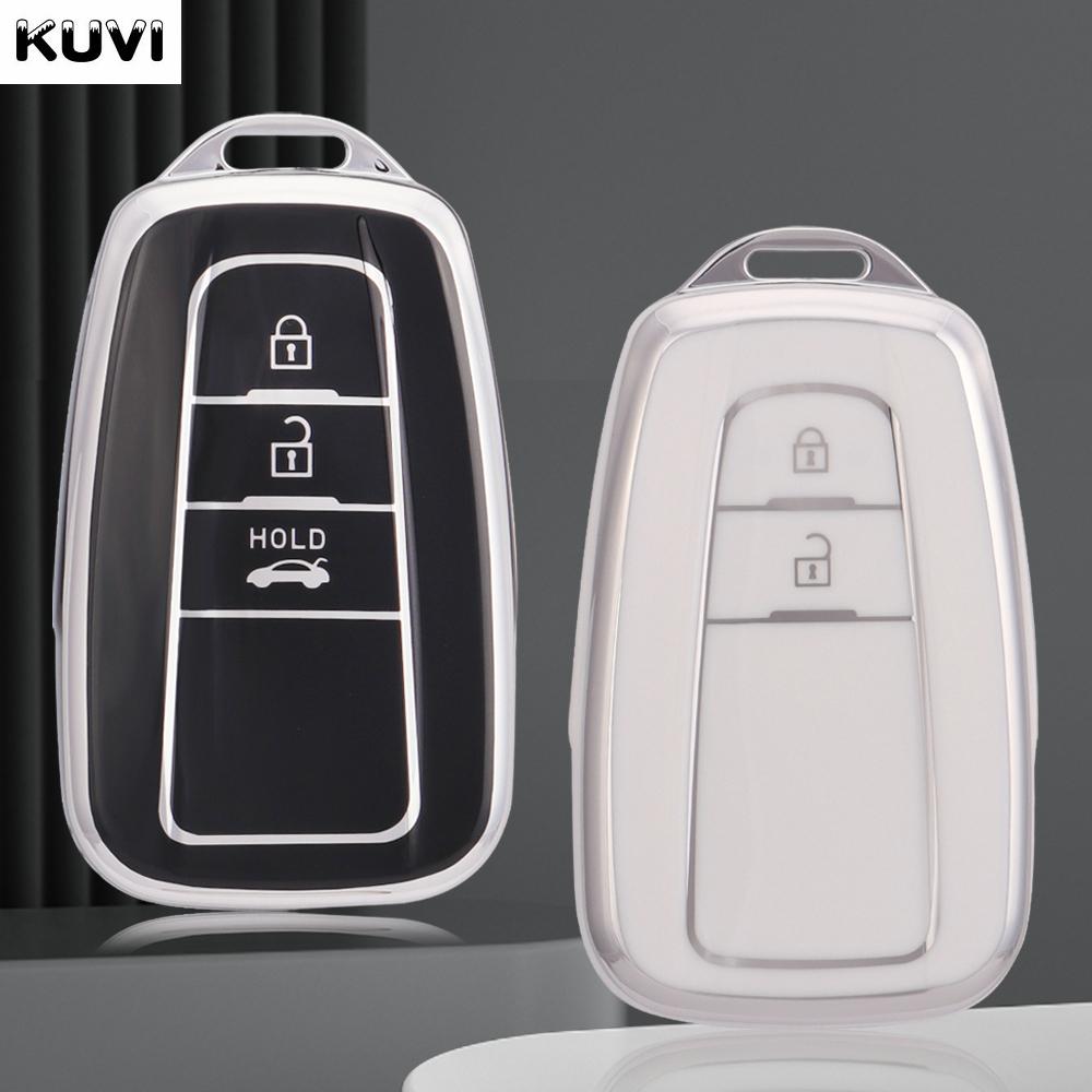 Fashion Tpu Auto Key Fob Cover Full Case Housing Fit For Toyota Prius Camry Corolla Chr C-Hr Rav4 Land Cruiser Prado Key Ring Auto Accessories
