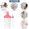 Clean Shower Enema Syringe, Multi-Purpose Enema Device with Manual Pump, for Bowel Movements, Unisex, Includes 1 60cm Tube and 5 Replacement Nozzles,