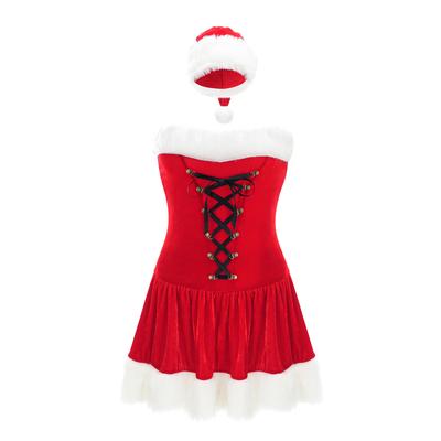 S-XXL Cute Chest-wrapped Christmas Clothes COS Uniform, Christmas Clothes, Birthday Party Clothes, Christmas Performance Clothes