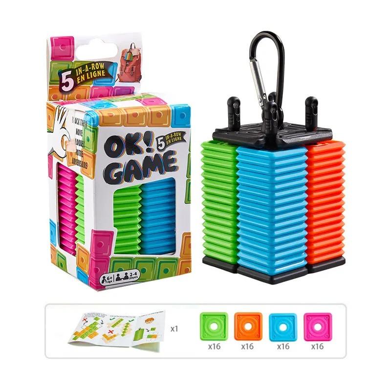 New Portable Educational Gobang Game Toy Desktop Board Game Five-in-a-Row Game For Kid And Adults, Table Chess Easy Carry Gift