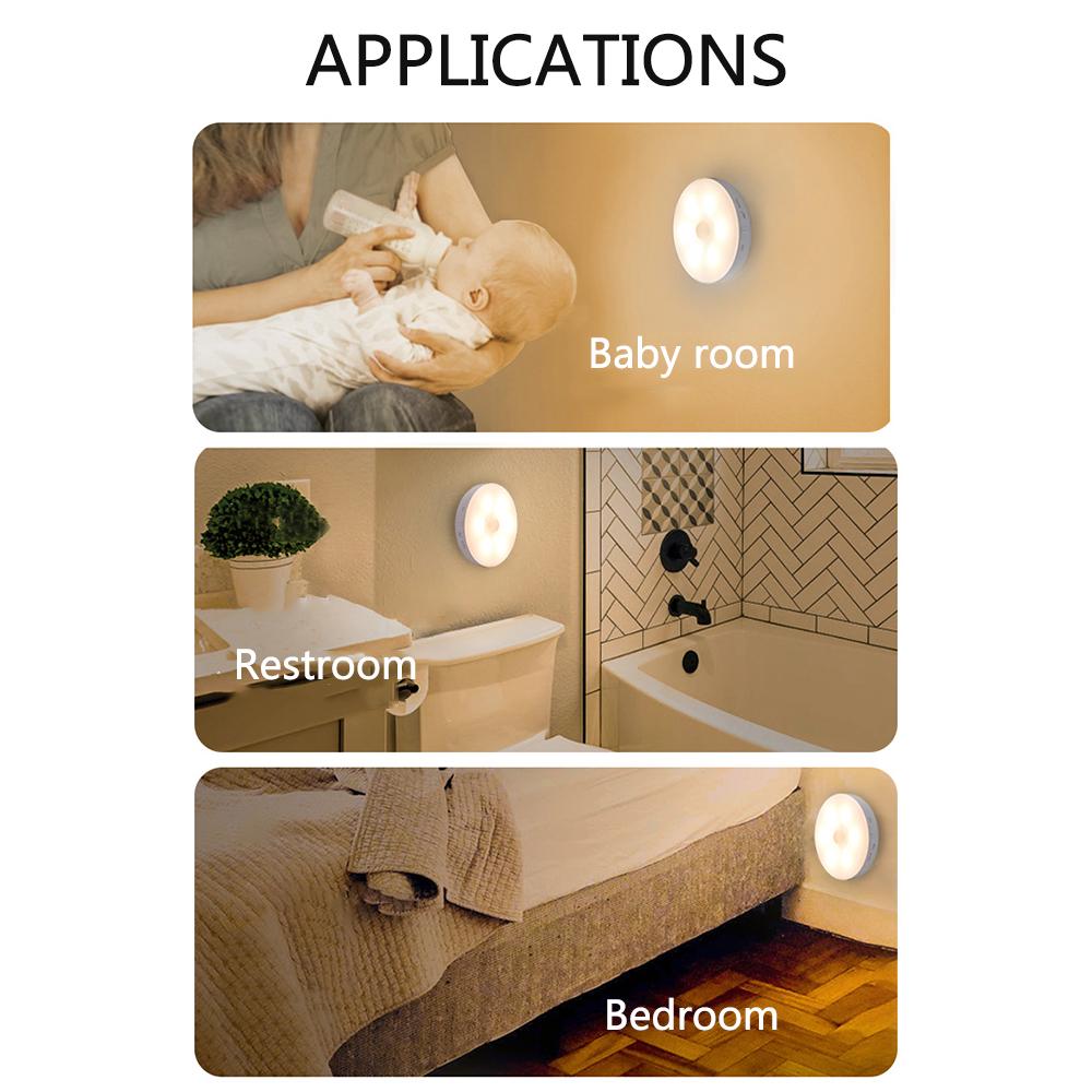 Charging Night Light Intelligent Sensor Light Wireless Usb Night Light Human Body Induction Cabinet