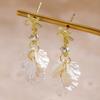 1 Paio Orecchini Pendenti da Donna Stile Francese Decorazione Stella Marina Conchiglia Petalo Charms Orecchini a Bottone Orecchini per Vacanze Estive Gioielli Regalo