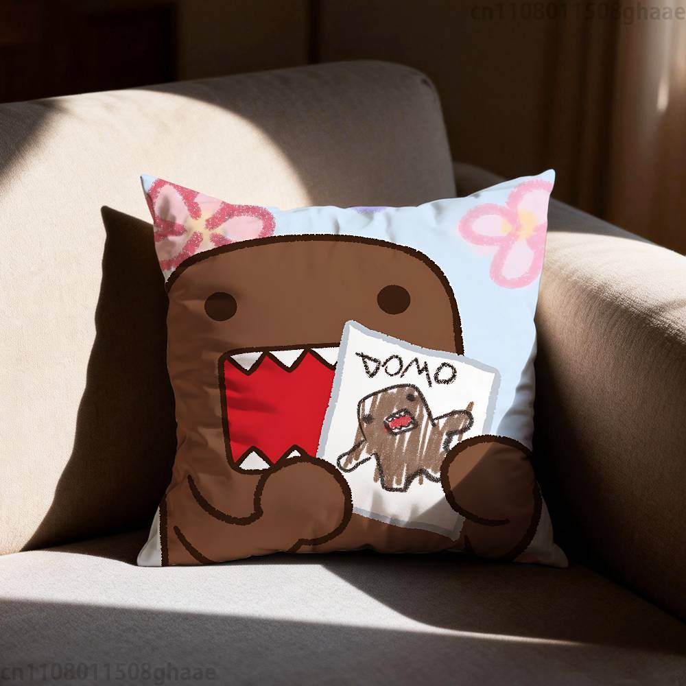 Cute Funny Domo Cartoon  Pillow Cover Living Room Sofa Cushion Cover Bedroom Room Bed Pillow Cover Home Decoration