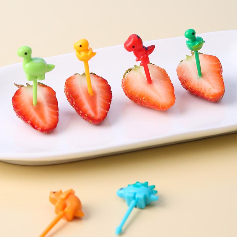 Dinosaur Cartoon Animal Decorative Fruit Forks - 6 Pack