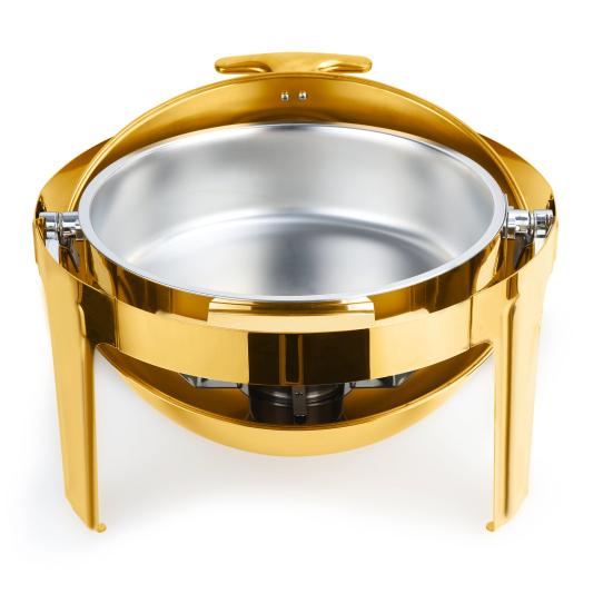 6QT Stainless Steel Chafing Dish for Buffet, Round Food Warmer with Visible Glass Lid