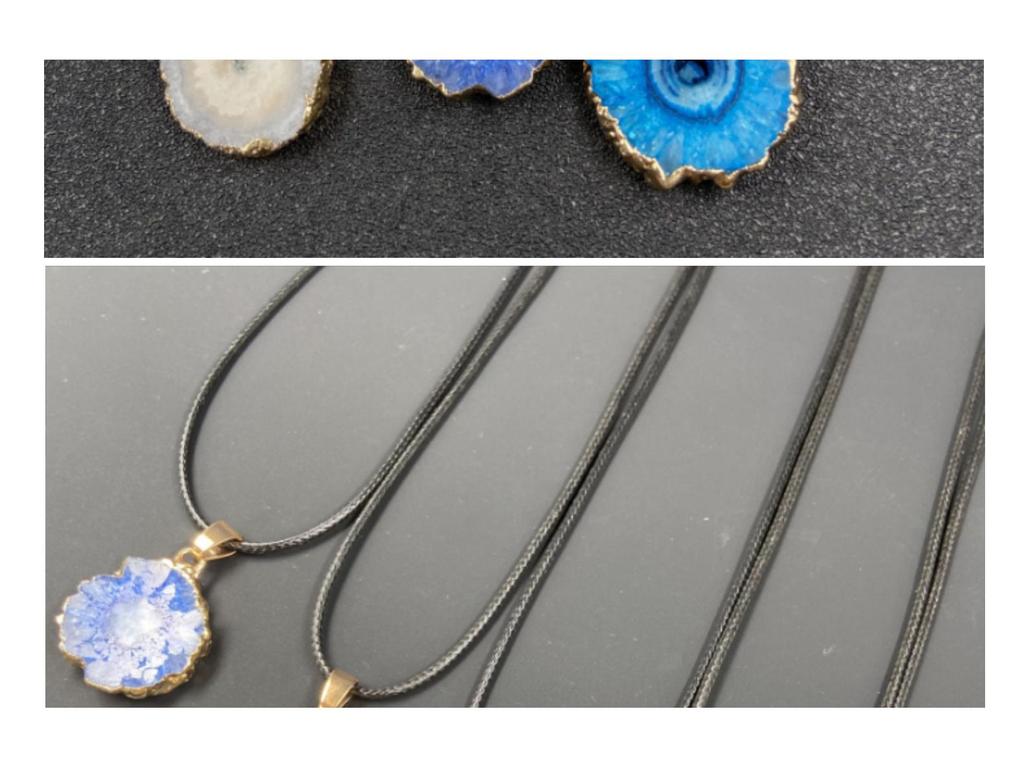Seven-Color Crystal Sunflower Pendant Necklace with Gold Edging