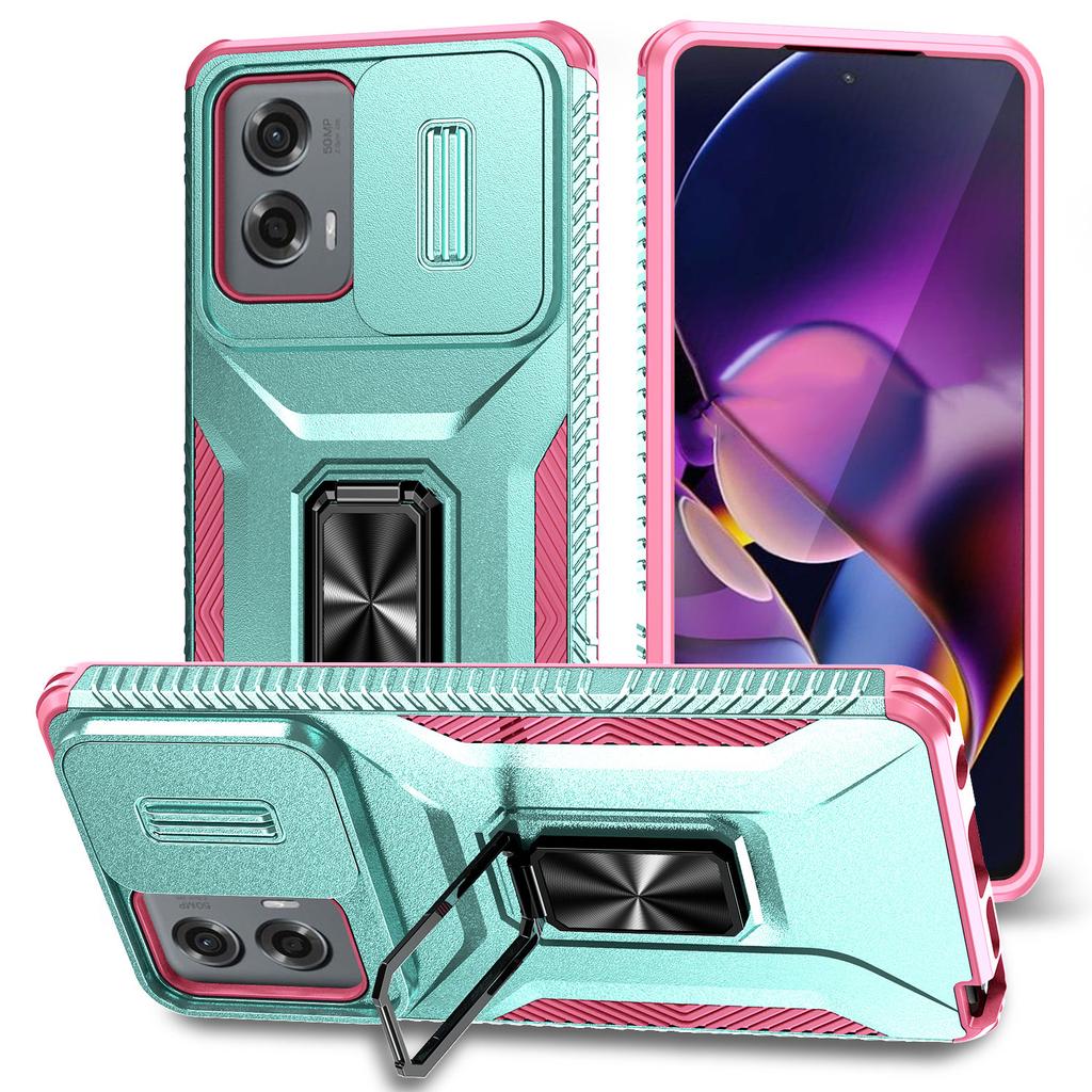 Pro Motorola Moto G Stylus 5G (2024) Pouzdro Camshield Stojánek TPU+PC Protiskluzový Kryt na Telefon