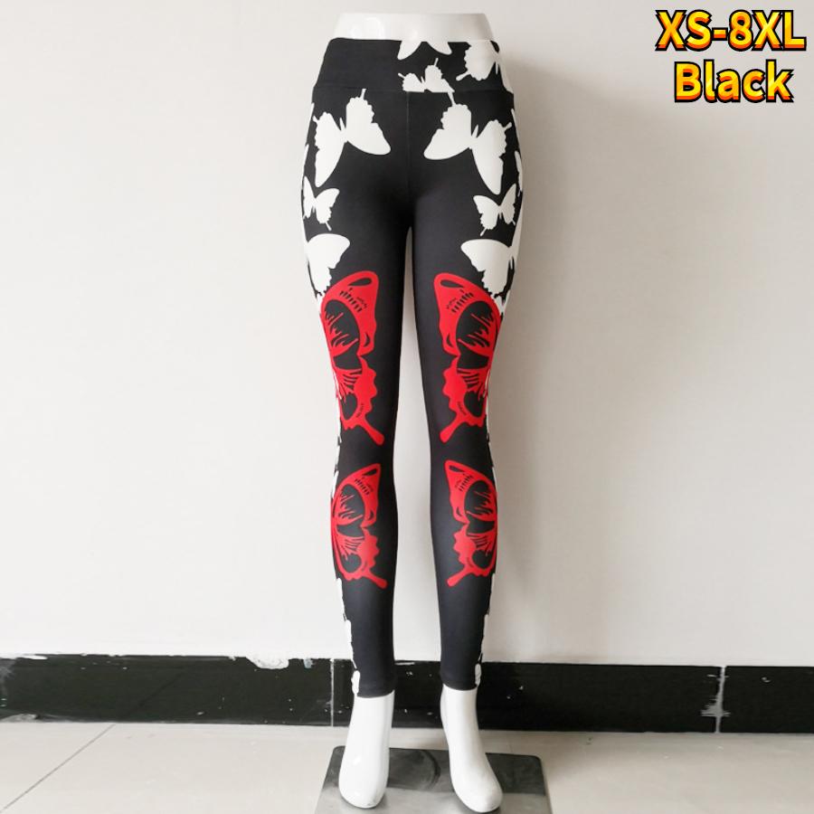 

Женские сочные принты бабочек, эластичные леггинсы для йоги, фитнес-бег, тренажерный зал, спортивные активные брюки XS чёрный