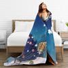 Bubu Dudu Merry Christmas Soft Warm Blankets Airplane Travel Plush Throw Blanket Funny Bedroom Flannel Bedspread Sofa Bed Cover