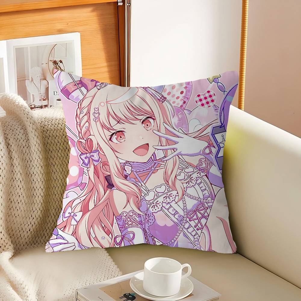 М-Мизуки А-Акияма Мультяшные Наволочки Мультяшные Декоративные для Дивана Домашние Двусторонняя Печать Короткий Плюш Милая Наволочка 12x12Inch