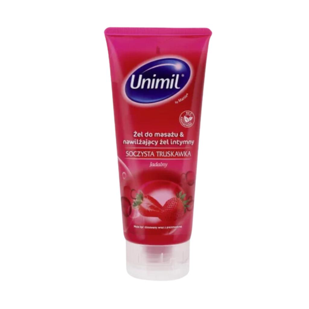Unimil Luscious Smyslný Masážní Gel Šťavnatá Jahoda 200ml