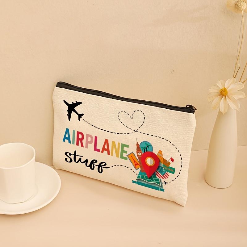 1pc Makeup Bag City Landmarks Print Portable Storage Pouches Travel Documents Luggage Item Storage Bag Multipurpose Cosmetic Bag