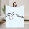 P-Pudgy Penguin Blanket Cute Penguin  Fleece Funny Warm Throw Blankets For Bedding Lounge Textile Decor,