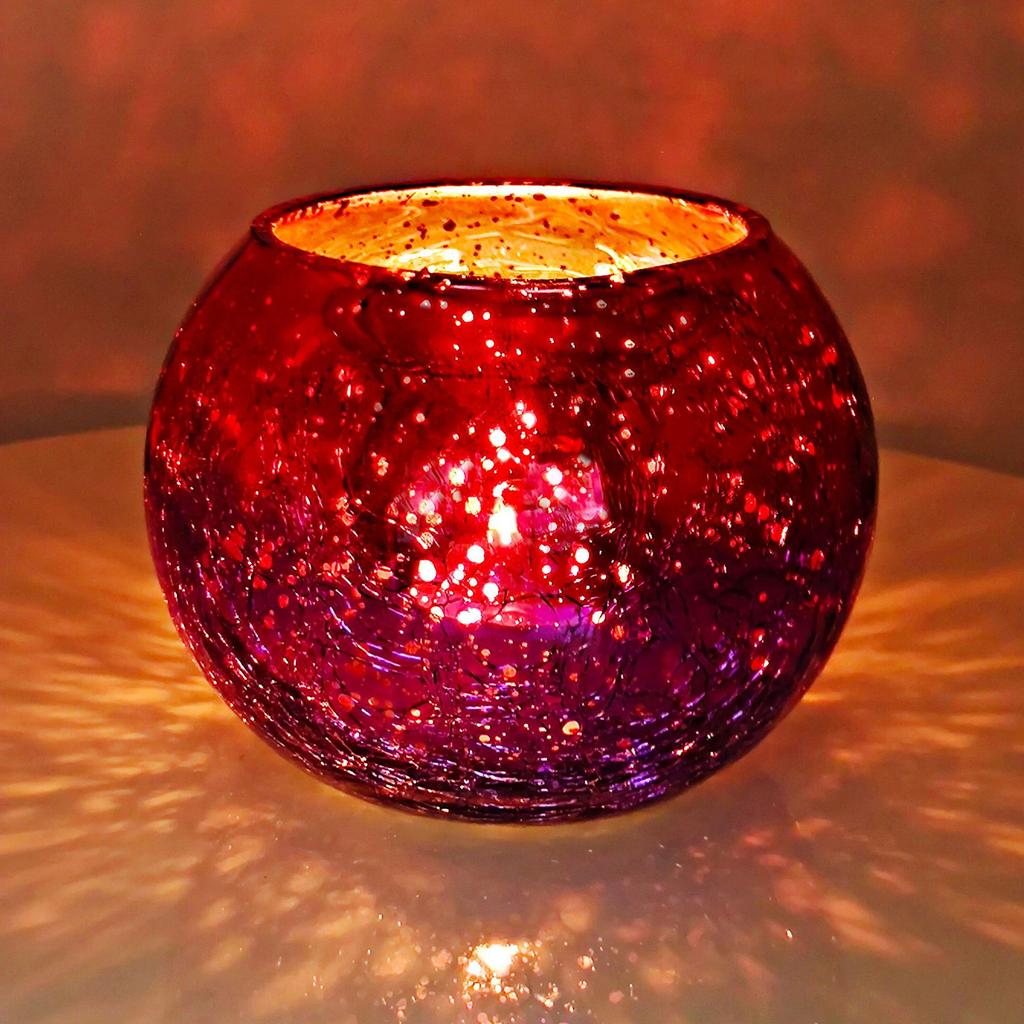 Candle Holder Multipurpose Glass Tealight Candle Holder Decoration Electroplated Gradient Colorful