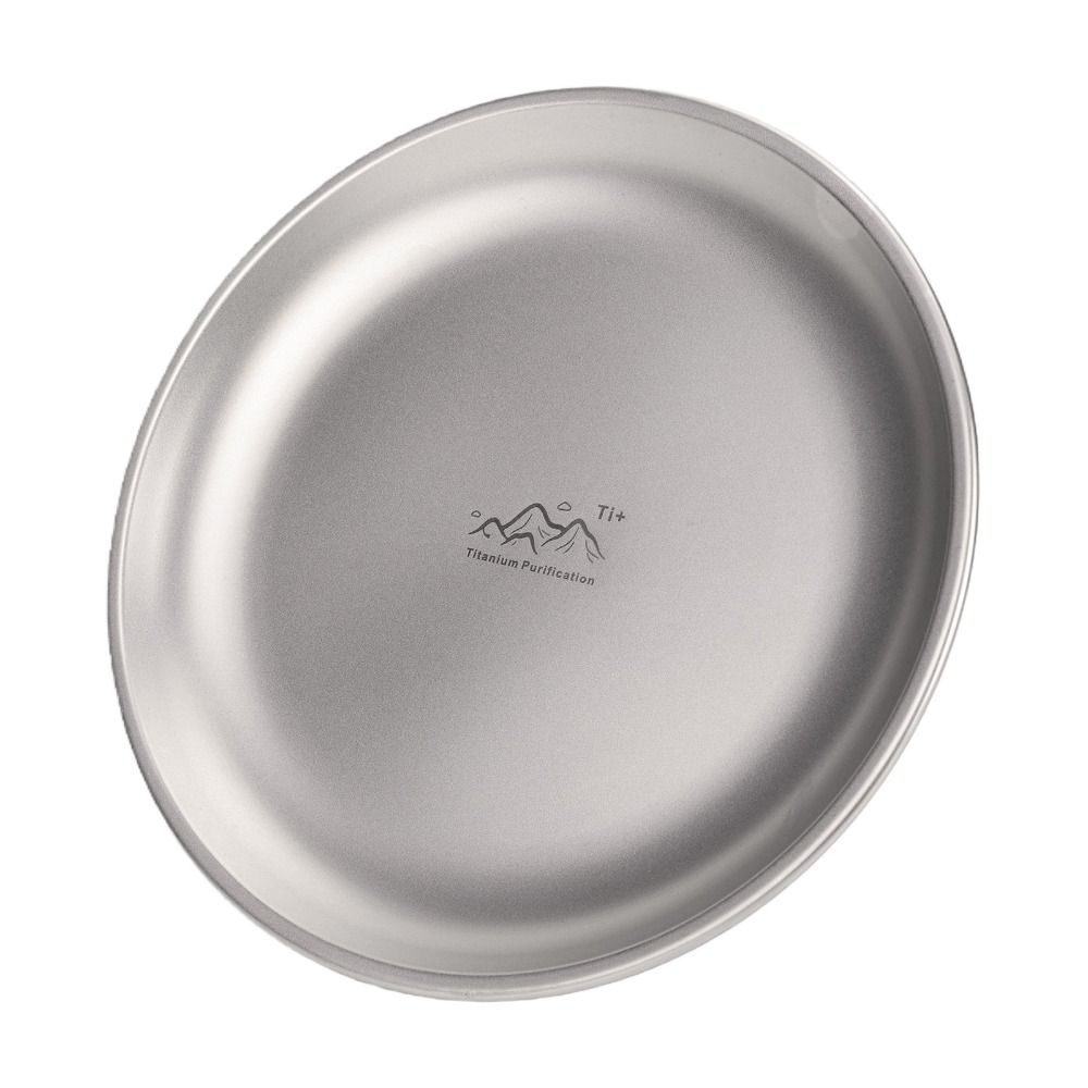 Ultralight Titanium Camping Plate Stackable Backcountry Dinnerware Camping Supplies