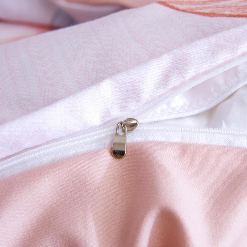 Live Stream Thickened Platinum Cotton Sanded Four-piece Set, Bed Sheet Quilt Cover, Student Dormitory Three-piece Set, Bedding