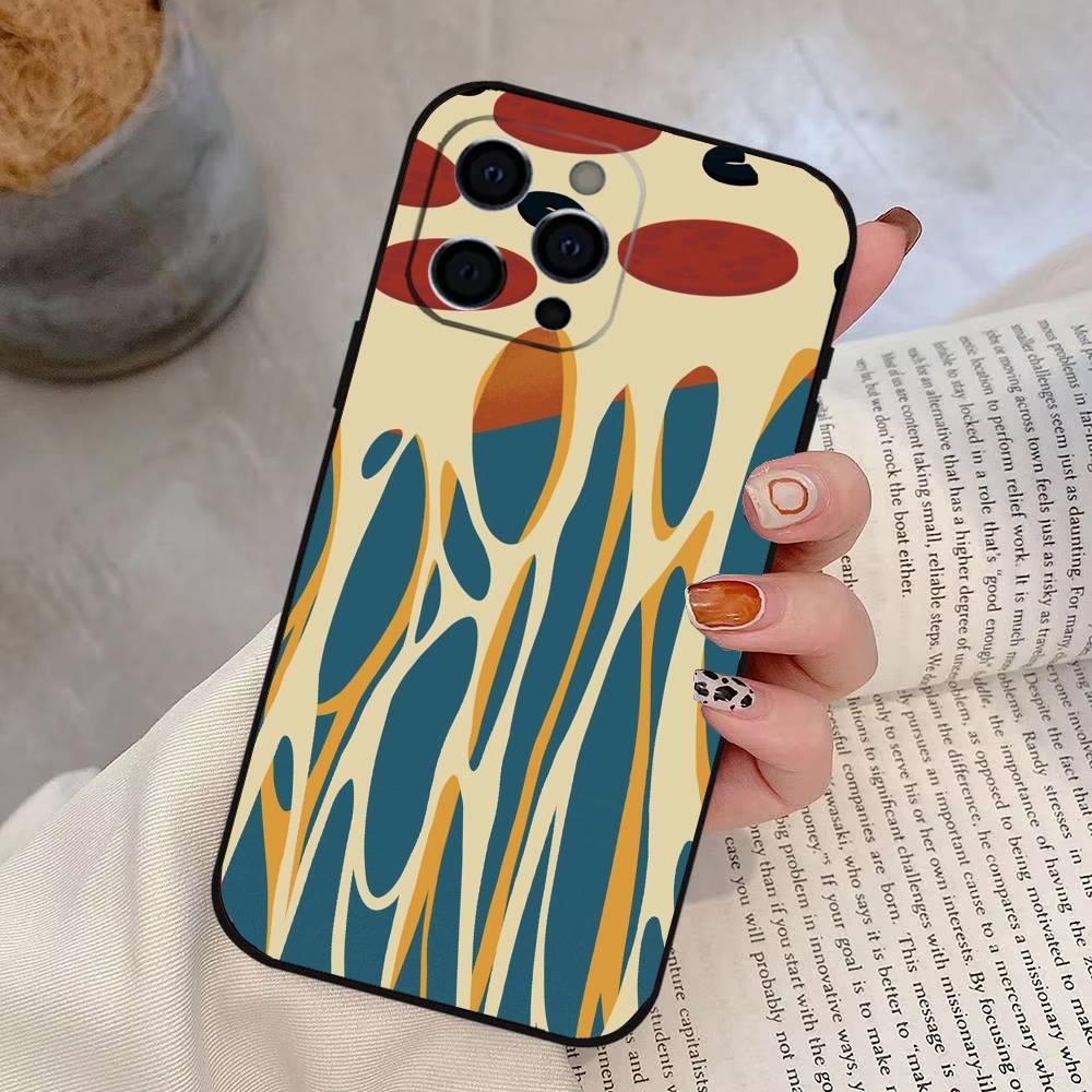 pizza Phone Case For iPhone 17, 16,15,14,13,12,11 Plus,Pro Max, Others Soft Black Cover