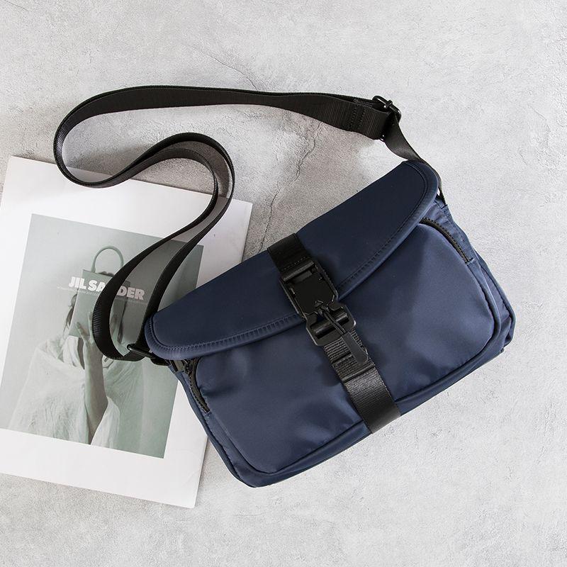 Men's Japanese Style Shoulder Bag, Oxford Cloth Crossbody with Quick Release Buckle, Versatile Workwear Messenger for Commuting